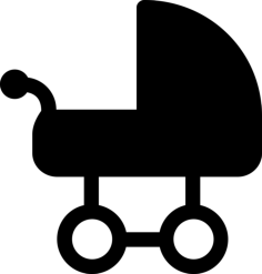Baby Carriage Silhouette Svg Vector, Free Vectors File